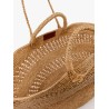 Sol perforated rafia handbag