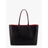 Cabata leather shoulder bag with metal studs detail on the front