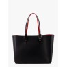Cabata leather shoulder bag with metal studs detail on the front