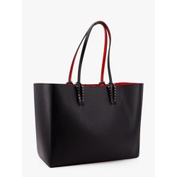 Cabata leather shoulder bag with metal studs detail on the front
