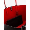 Cabata leather shoulder bag with metal studs detail on the front