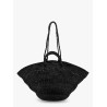 Sol perforated rafia handbag