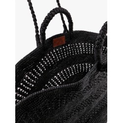 Sol perforated rafia handbag