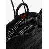 Sol perforated rafia handbag