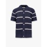 Linen blend cardigan with striped motif