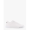 Leather sneakers with lateral logo patch