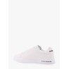 Leather sneakers with lateral logo patch