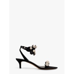 Suede sandals with studs