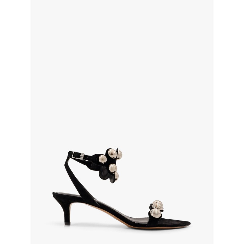 Suede sandals with studs