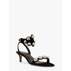 Suede sandals with studs