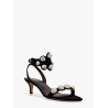 Suede sandals with studs