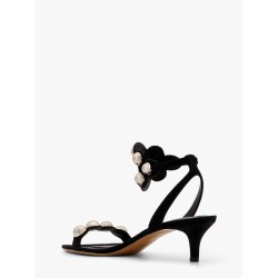 Suede sandals with studs