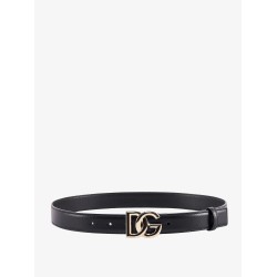 Leather belt with dg logo