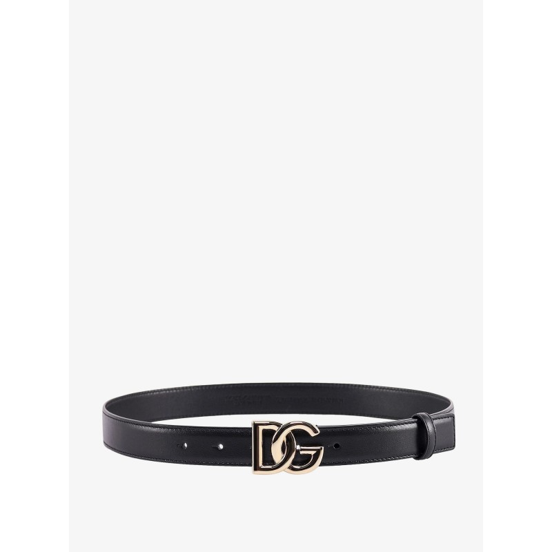 Leather belt with dg logo