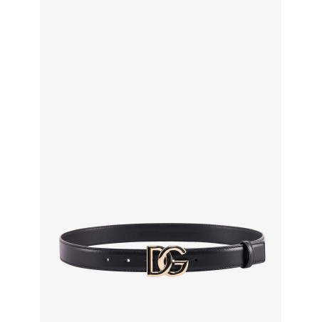 Leather belt with dg logo