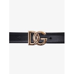 Leather belt with dg logo