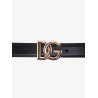 Leather belt with dg logo