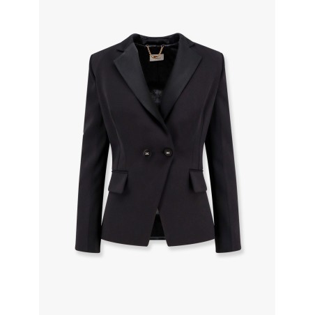 Double-breasted blazer with covered buttons