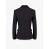 Double-breasted blazer with covered buttons