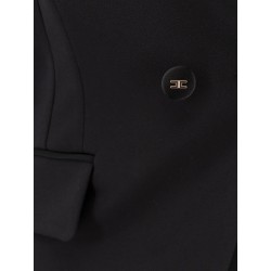 Double-breasted blazer with covered buttons