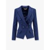Essentials blazer with shoulder pads and covered buttons