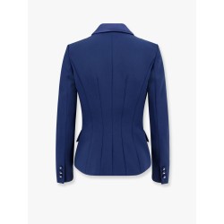Essentials blazer with shoulder pads and covered buttons