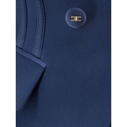 Essentials blazer with shoulder pads and covered buttons