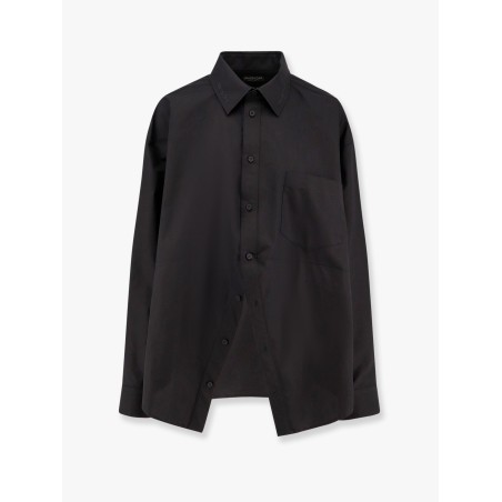 Swing cotton shirt with balennciaga embroidery