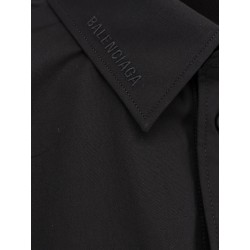 Swing cotton shirt with balennciaga embroidery