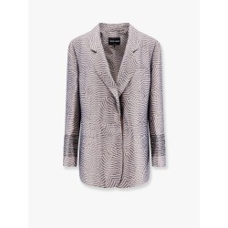 Silk blend lined blazer