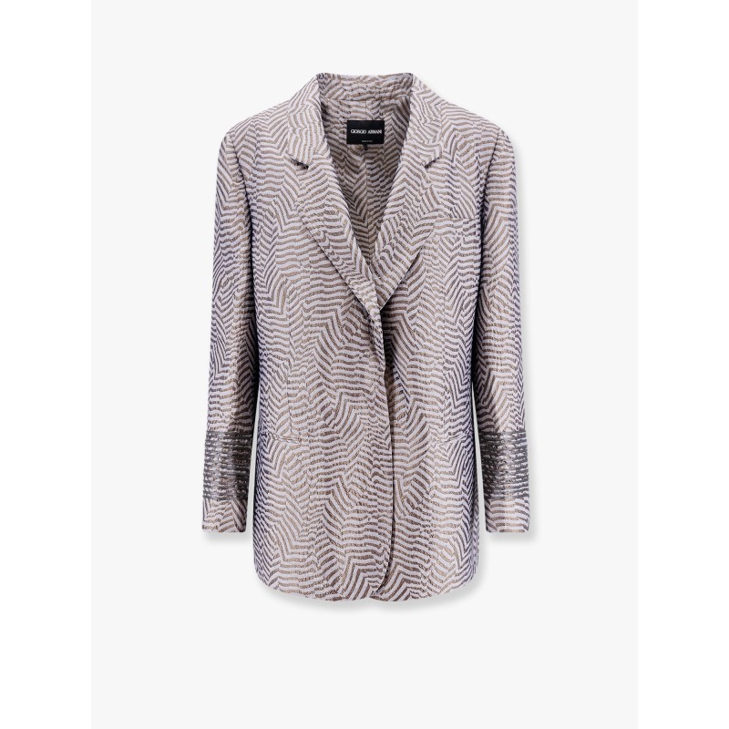 Silk blend lined blazer