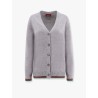 Wool and cashmere cardigan with web detail