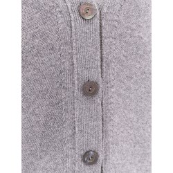Wool and cashmere cardigan with web detail