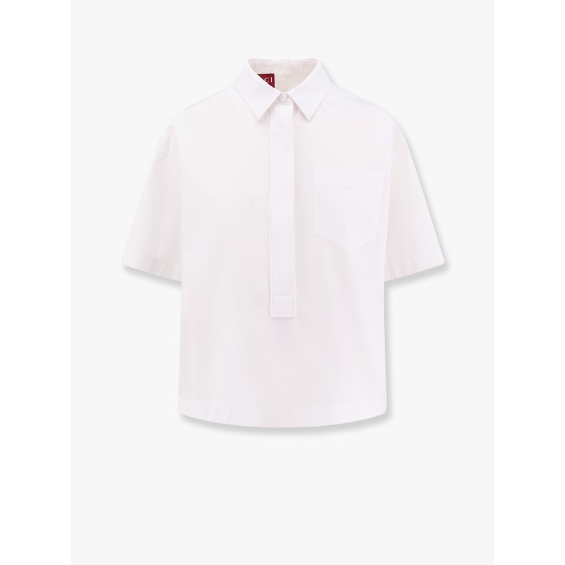 Cotton shirt with embossed logo