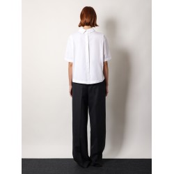 Cotton shirt with embossed logo