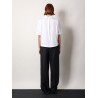 Cotton shirt with embossed logo