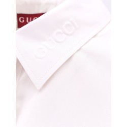 Cotton shirt with embossed logo