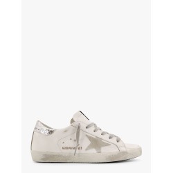 Leather sneakers with back laminated patch