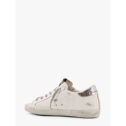 Leather sneakers with back laminated patch