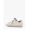 Leather sneakers with back laminated patch