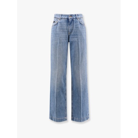 Jeans with logo iconic metal plate