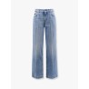 Jeans with logo iconic metal plate