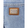 Jeans with logo iconic metal plate