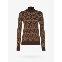 Cotton sweater with ff motif
