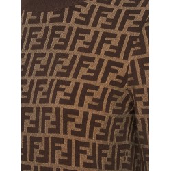 Cotton sweater with ff motif