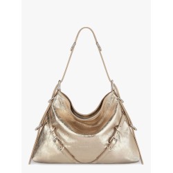 Voyou metallized leather shoulder bag