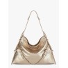 Voyou metallized leather shoulder bag