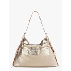Voyou metallized leather shoulder bag