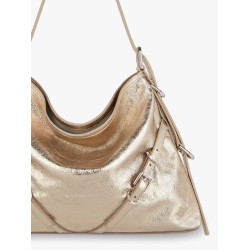 Voyou metallized leather shoulder bag
