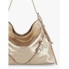 Voyou metallized leather shoulder bag